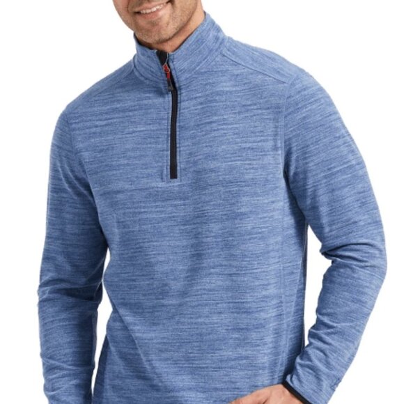 Avalanche Men's Quarter Zip Stand Up Collar Top, Blue - Size Large - Picture 1 of 9